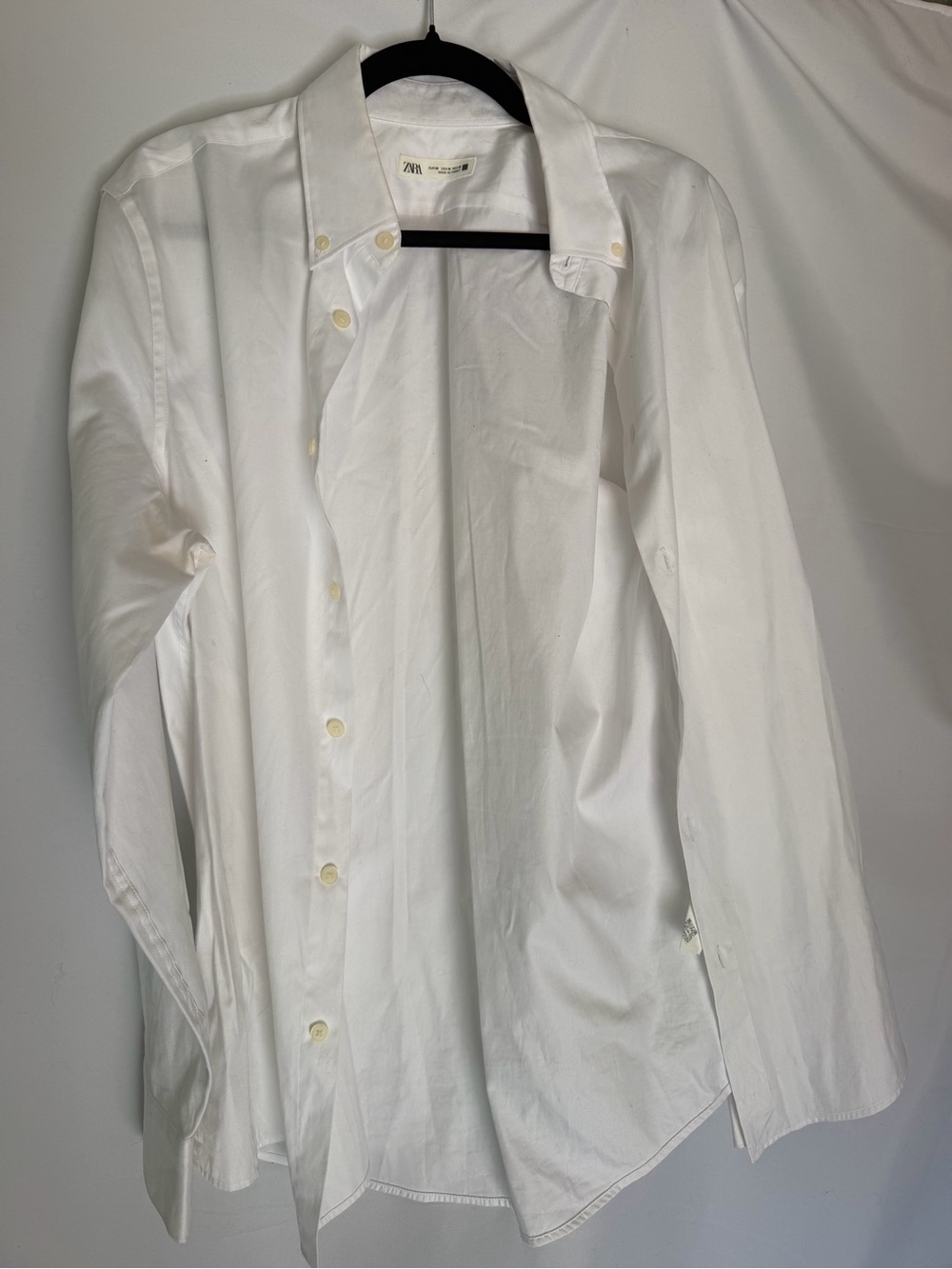Zara White Men's Button-Up Dress Shirt